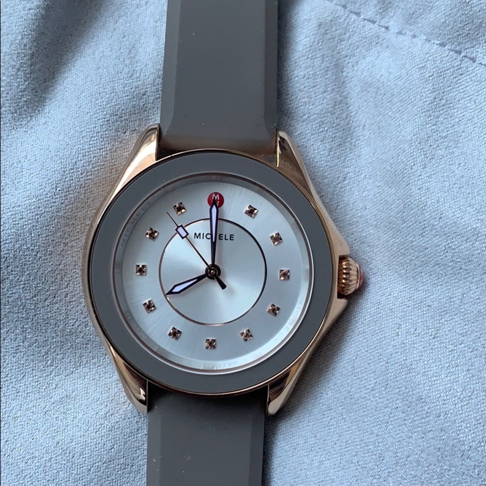 Michele silicone strap watch